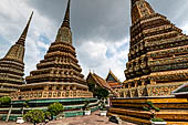 Bangkok Wat Pho, the group of the chedi of the four kings. 